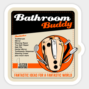 Peltzer Inventions Bathroom Buddy Sticker